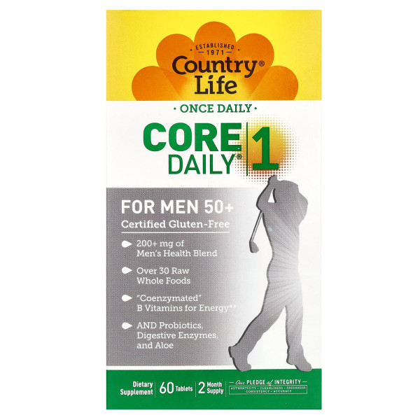 Мультивитамины для мужчин 50+ Country Life (Core Daily-1 For Men 50+) 60 таблеток