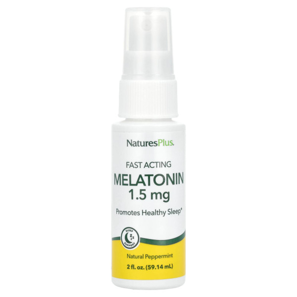 Мелатонин в аэрозольной упаковке Natures Plus (Melatonin) 59.14 мл со вкусом натуральной мяты