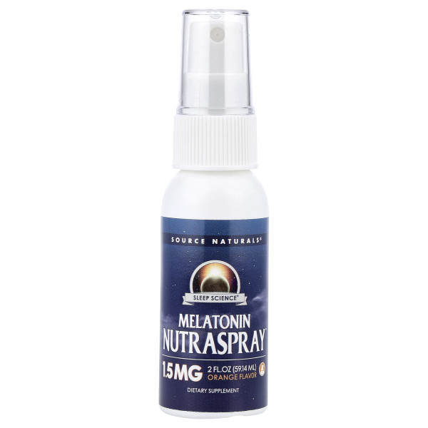 Мелатонін спрей Source Naturals  (Nutraspray melatonin) 1.5 мг 59 мл зі смаком апельсину