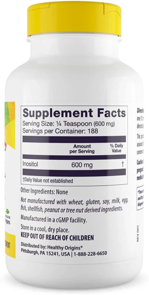 Інозитол Healthy Origins (Inositol) 600 мг 113 г