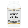 Вітаміни Д3 та К2 California Gold Nutrition (Vitamin D3+K2) 1000 МО/40 мкг