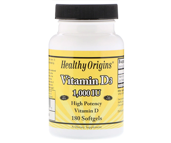 Витамин D3 Healthy Origins (Vitamin D3 high potency) 1000 МЕ 
