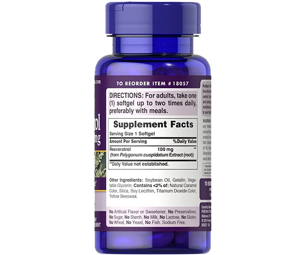 Ресвератрол Puritan's Pride  (Resveratrol) 100 мг 