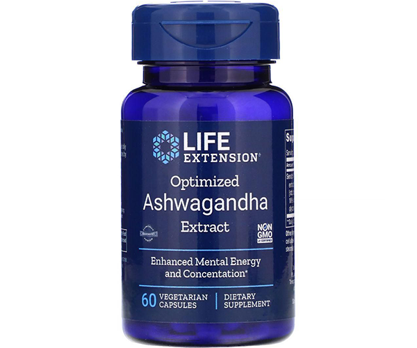 Оптимизированный экстракт ашваганды Life Extension (Optimized Ashwagandha Extract) 125 мг 60 капсул