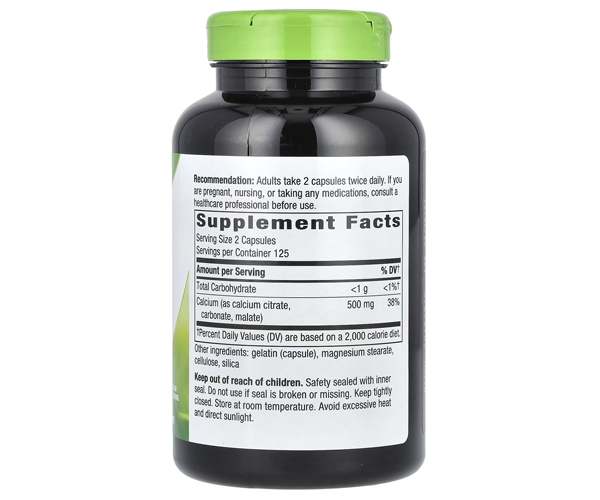 Цитрат кальцію Nature's Way  (Calcium Citrate) 500 мг 100 капсул
