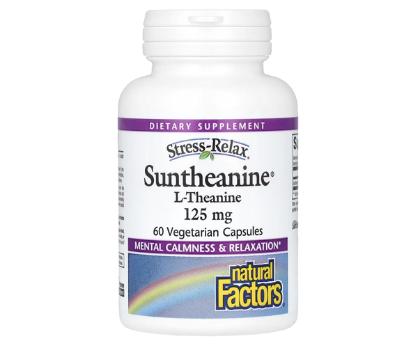 L-теанін Natural Factors (Suntheanine L-Theanine) 125 мг 60 капсул