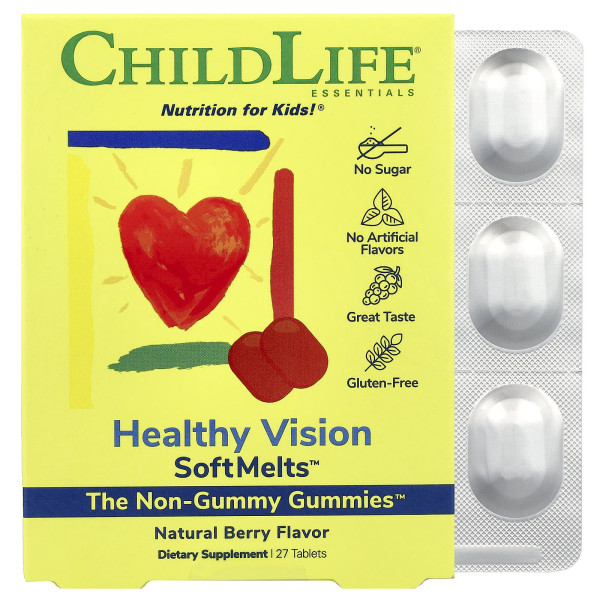 Комплекс здорового зору ChildLife  (Healthy Vision SoftMelts) 27 жувальних цукерок з ягідним смаком