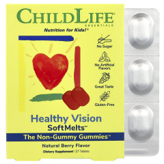 Комплекс здорового зору ChildLife  (Healthy Vision SoftMelts) 27 жувальних цукерок з ягідним смаком