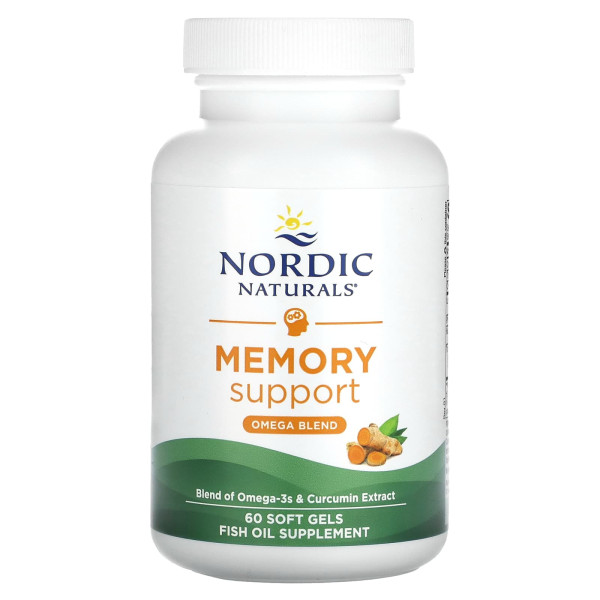 Омега для пам'яті з куркуміном Nordic Naturals  (Omega memory with curcumin) 500 мг/200 мг 60 капсул