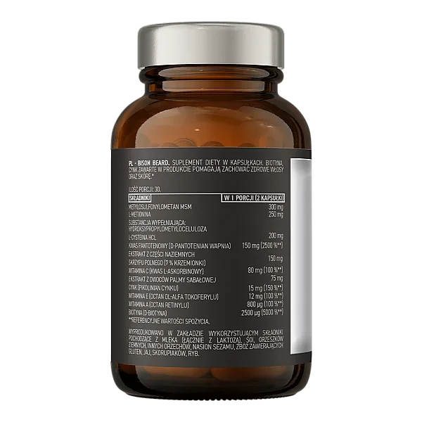 Комплекс для кожи, волос и бороды Ostrovit (Bison Beard) 60 капсул