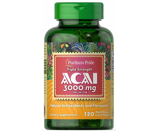 Асаи Puritan's Pride (Triple Strength Acai) 3000 мг 120 капсул