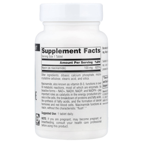 Ніацинамід B3 Source Naturals  (Niacinamide B3) 100 мг 250 таблеток