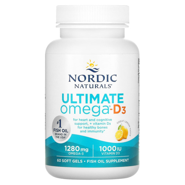 Омега Д3 Nordic Naturals  (Ultimate Omega-D3) зі смаком лимона