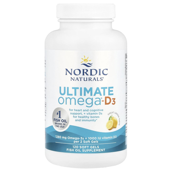 Омега Д3 Nordic Naturals  (Ultimate Omega-D3) зі смаком лимона