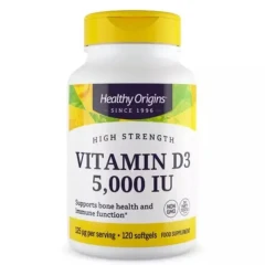 Вітамін Д3 в олії МСТ Healthy Origins  (Vitamin D3 in MCT Oil) 5000 МО 120 капсул