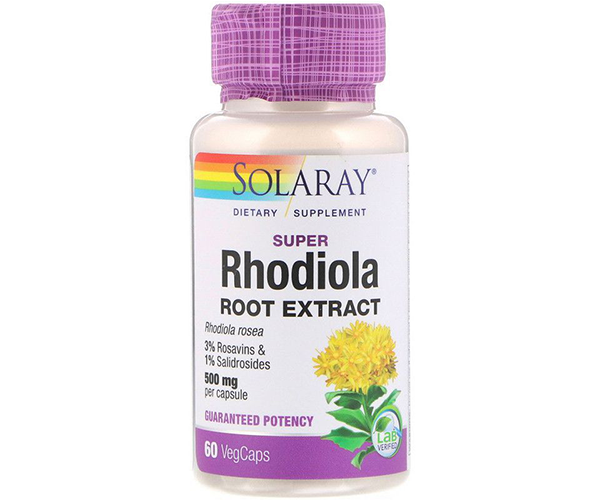 Экстракт корня родиолы Solaray (Vital Extracts, Super Rhodiola) 500 мг 60 капсул