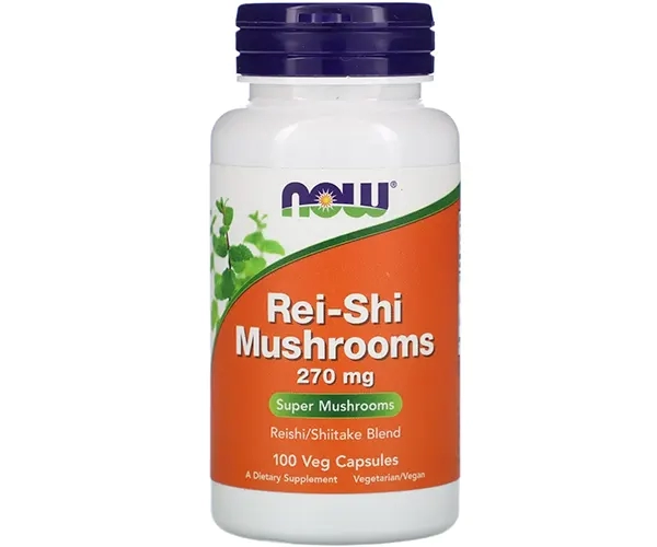 Грибы рейши NOW Foods (Rei-Shi mushrooms) 270 мг 100 капсул
