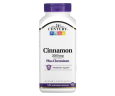 Екстракт кориці плюс хром 21st Century  (Cinnamon Plus Chromium) 2000 мг/400 мкг 120 капсул