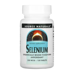 Селен дріжджовий Source Naturals  (Selenium) 200 мкг 120 таблеток
