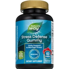 Поддержка при стрессе Nature's Way (Stress Defense Gummies) 60 жевательных конфет с малиновым вкусом