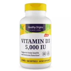 Вітамін Д3 у маслі МСТ Healthy Origins  (Vitamin D3 in MCT Oil) 5000 МО 360 капсул