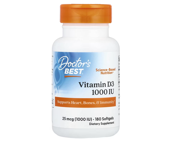 Вітамін D3 Doctor's Best  (Vitamin D3) 1000 МО 180 капсул