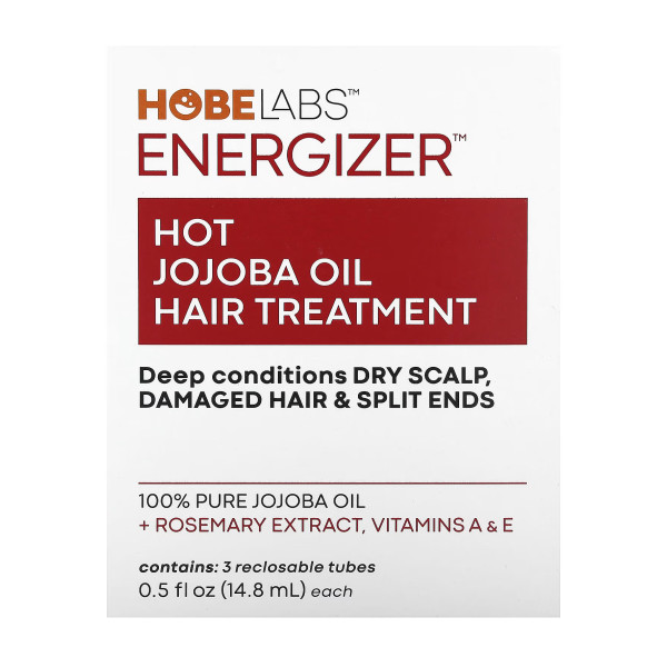 Олія жожоба Hobe Labs energizer Hot Jojoba Oil Hair Treatment 3 Reclosable Tubes 3 тюбика