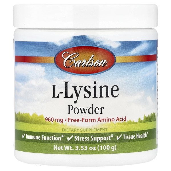 Л-Лизин Carlson Labs (L-Lysine) 960 мг 100 г