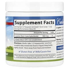 Л-Лизин Carlson Labs (L-Lysine) 960 мг 100 г