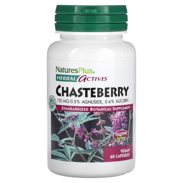 Екстракт плодів Авраамового дерева Natures Plus  (Chasteberry) 150 мг 60 капсул