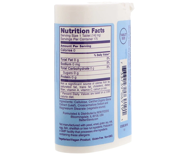 Растворимые таблетки Стевии NOW Foods (Better Stevia Instant Tabs) 175 таблеток
