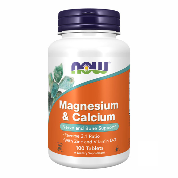 Магній та кальцій NOW Foods (Magnesium and Calcium) 800 мг/400 мг 100 таблеток
