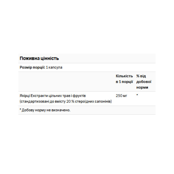 Екстракт трибулуса Swanson  (Mega Tribulus Extract) 250 мг 