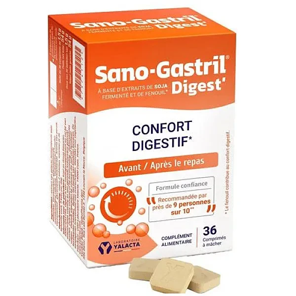 Сано-Гастріл Дайджест Metagenics  (Sano-Gastril Digest) 36 жувальних таблеток зі смаком персика