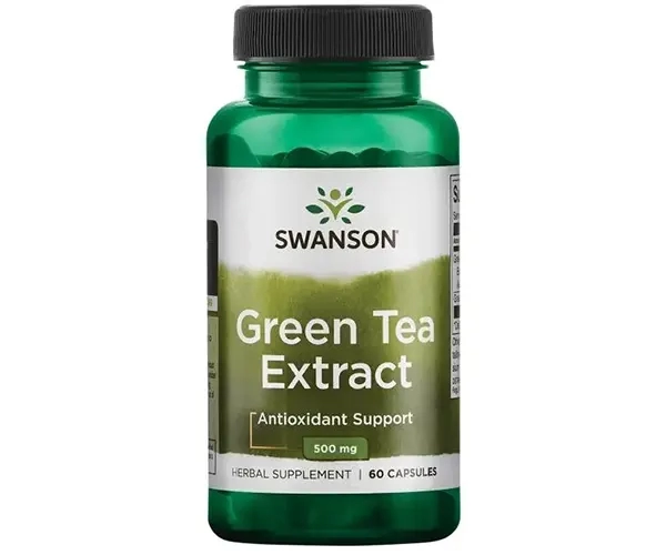 Зелений чай екстракт Swanson (Green Tea Extract) 500 мг 60 капсул