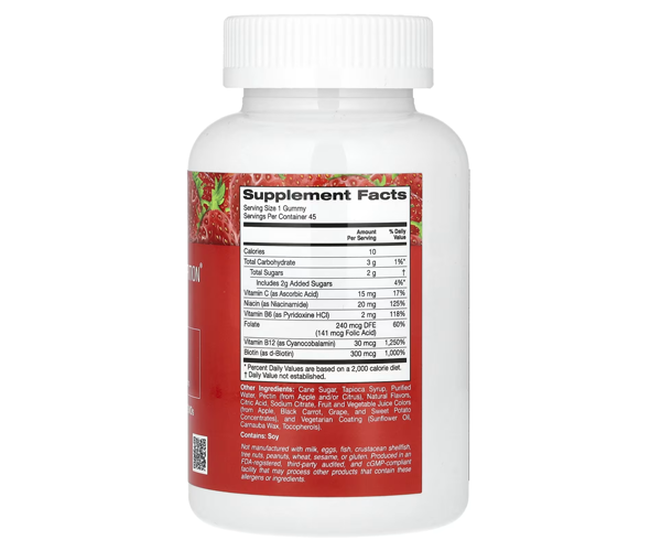 Комплекс витаминов группы B California Gold Nutrition (B Complex) 45 жевательных таблеток со вкусом клубники