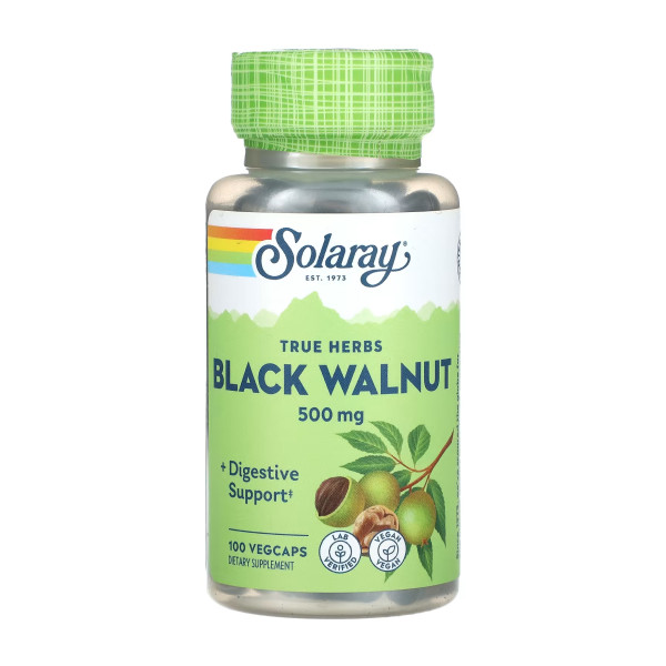 Черный орех Solaray (Black Walnut) 500mg 100 капсул