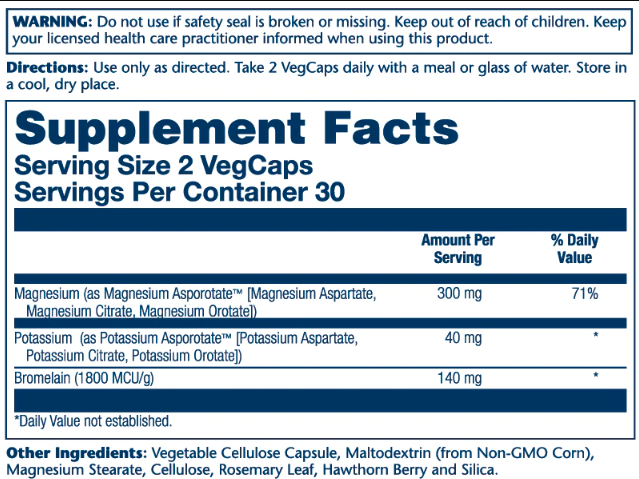 Магній та калій Asporotates Solaray (Magnesium Potassium Asporotates) 60 капсул