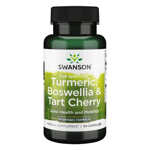 Куркума, босвелія та терпка вишня Swanson (Turmeric boswellia tart cherry) 60 капсул