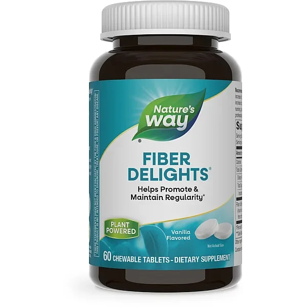 Клітковина Nature's Way  (Fiber Delights) 60 жувальних таблеток зі смаком ванілі