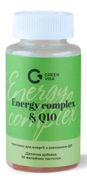 Комплекс для энергии с коэнзимом Q10 Грин Виза (Energy complex & Q10) 60 желейных пастилок