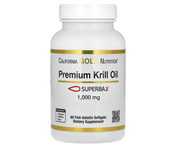 Олія криля преміальної якості California Gold Nutrition (Premium Krill Oil Superba2) 1000 мг 60 капсул