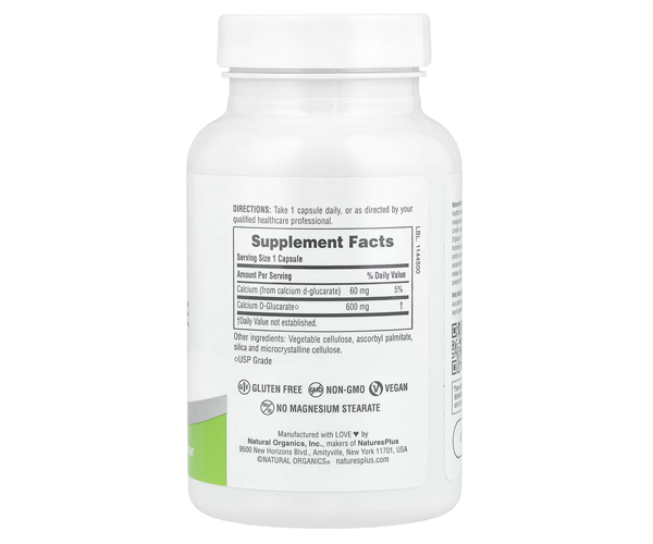 Кальций D-глюкарат NaturesPlus (Pro Calcium D-Glucarate) 600 90 капсул