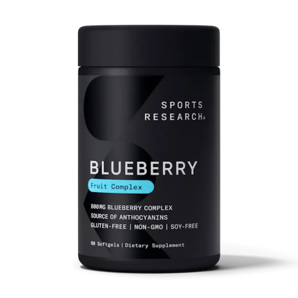 Концентрат черники Sports Research (Blueberry Concentrate) 800 мг 60 капсул