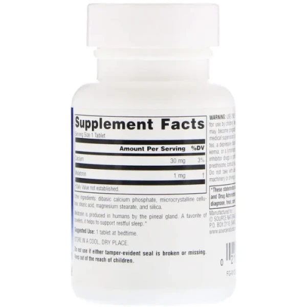 Мелатонін Source Naturals (Melatonin) 1 мг 