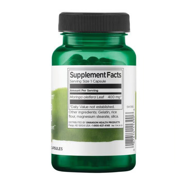 Моринга Swanson (Moringa Oleifera) 400 мг 60 капсул
