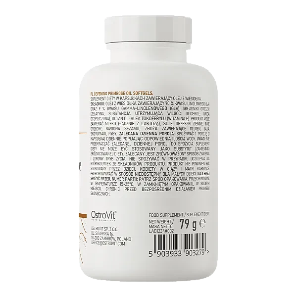 Олія вечірньої примули Ostrovit (Evening Primrose Oil softgels) 60 капсул