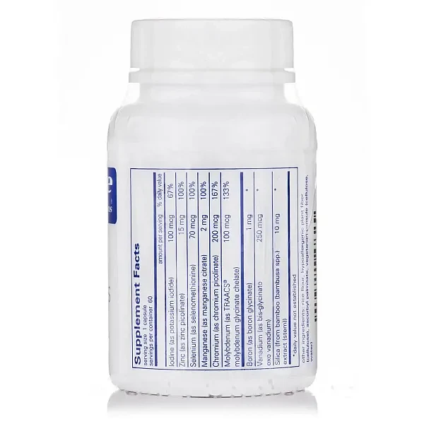 Трасуючі мінерали Pure Encapsulations (Trace Minerals) 60 капсул