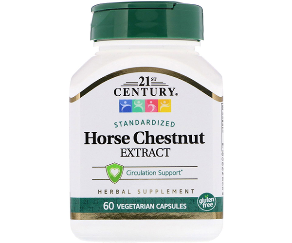 Екстракт кінського каштану 21st Century  (Horse chestnut extract) 300 мг 60 капсул