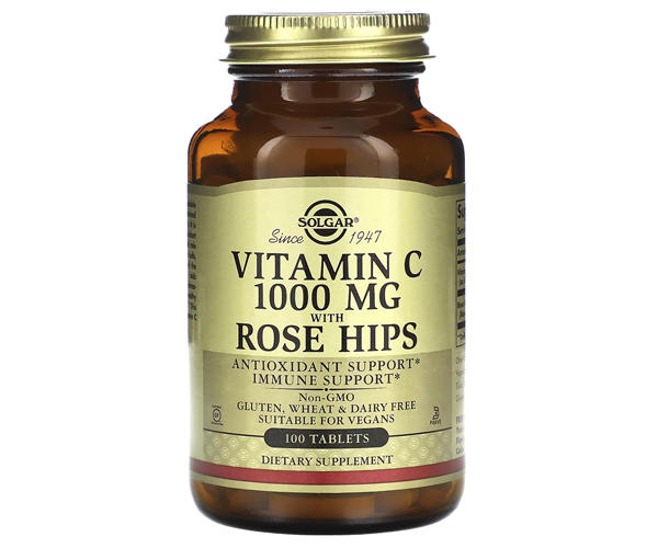Витамин С с шиповником Solgar (Vitamin C with Rose Hips) 1000 мг 